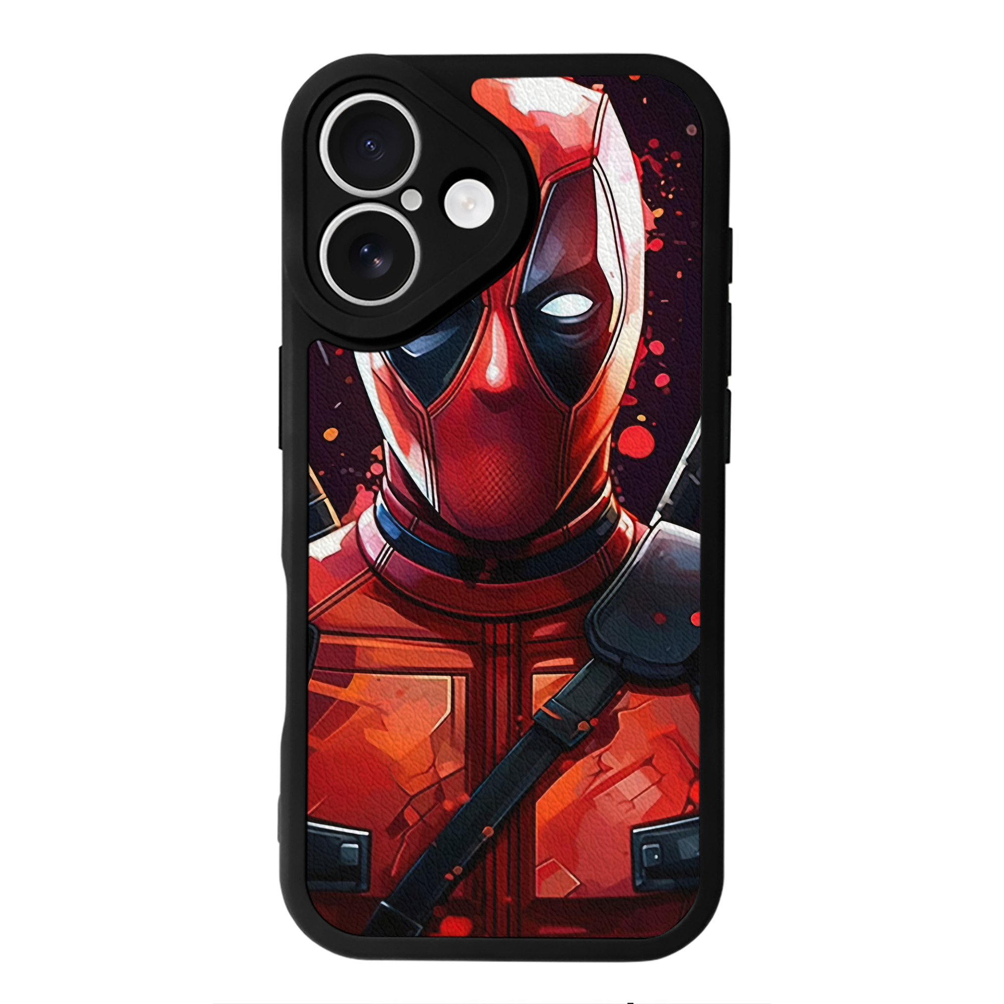 （画像用） Deadpool デッドプール 【iPhone 16シリーズ対応】シリコンスマホケース（レザー調） 材質：シリコン